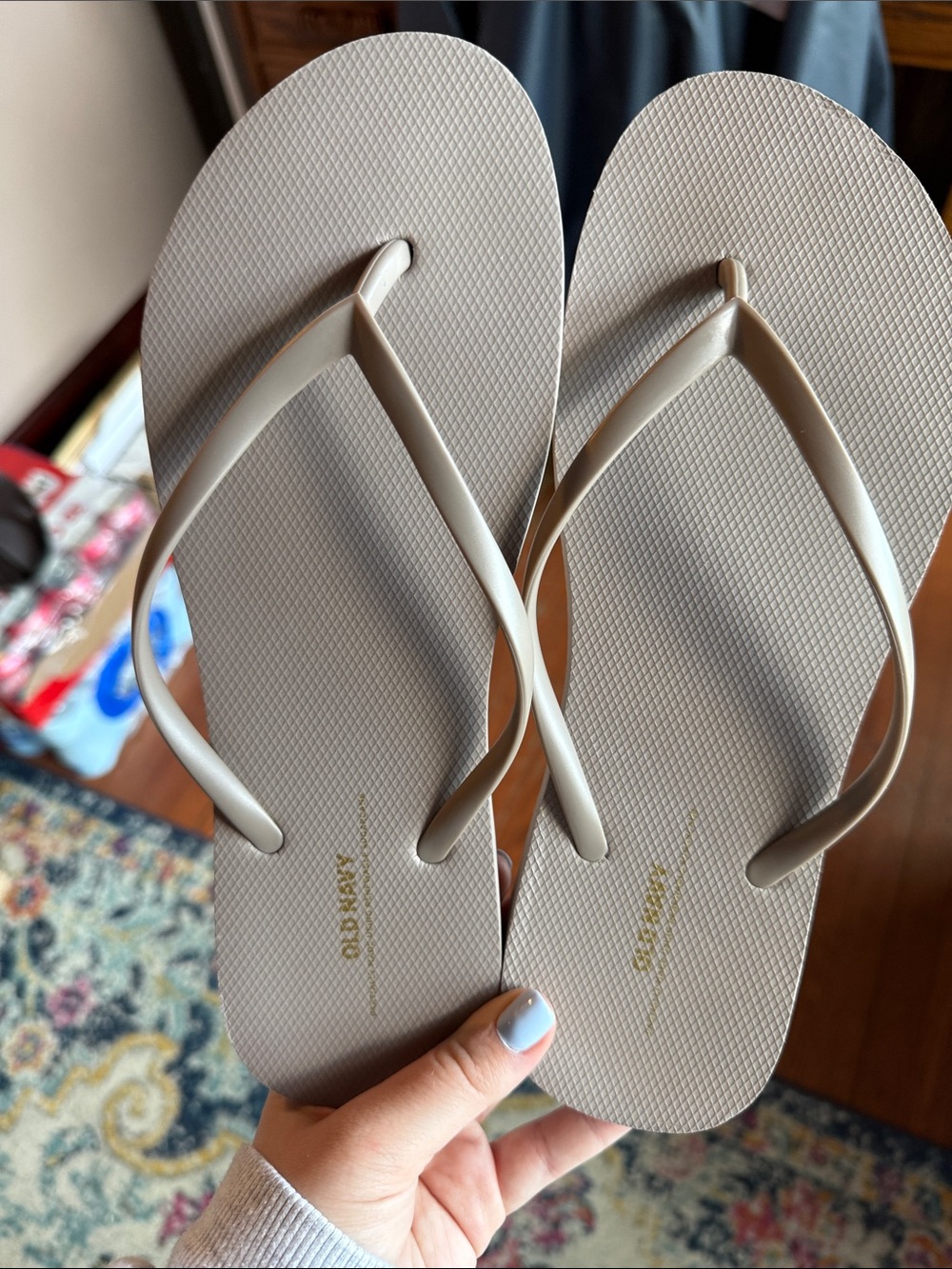 Light Beige Flip Flop Sandals